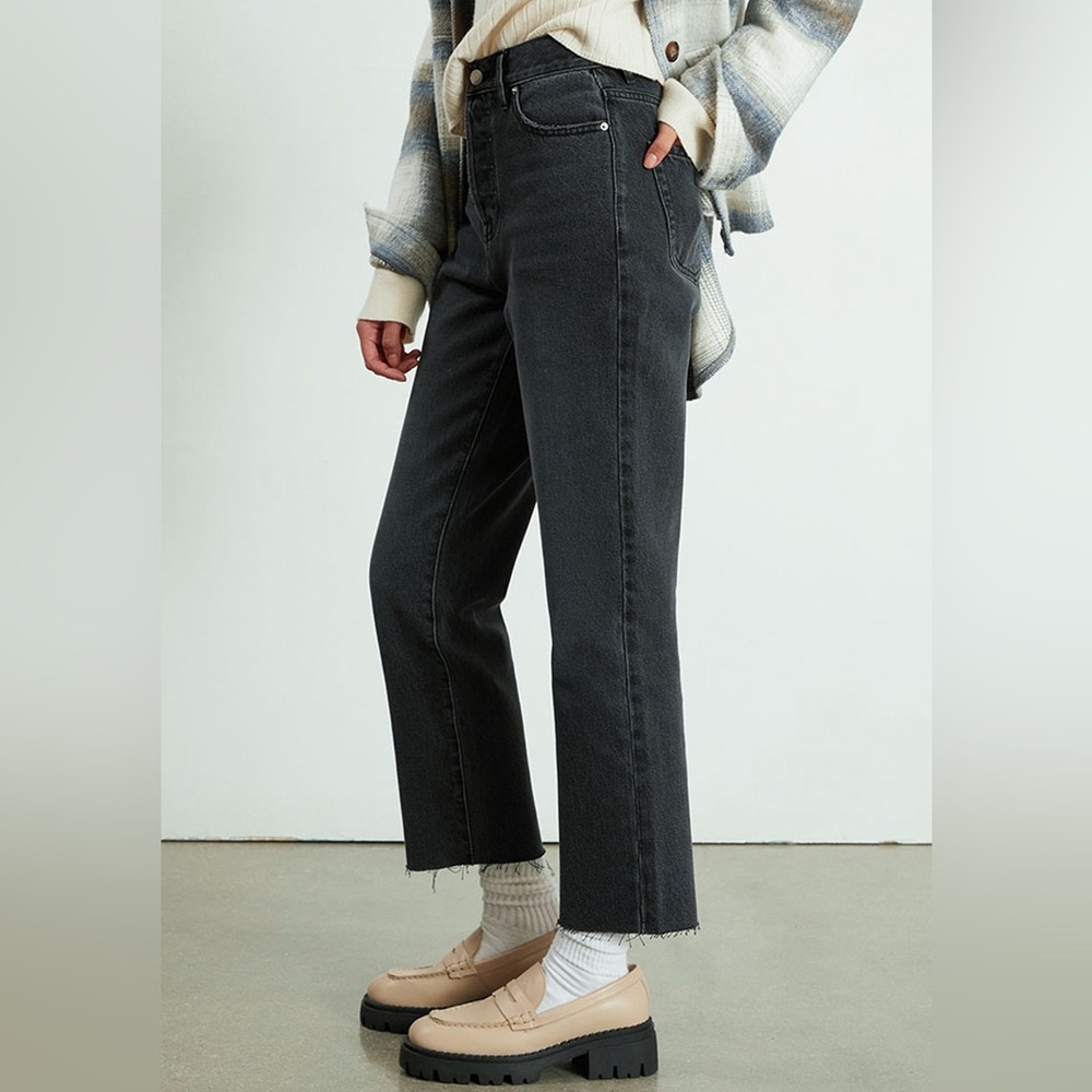 PacSun High Waisted Straight Leg Black Jeans